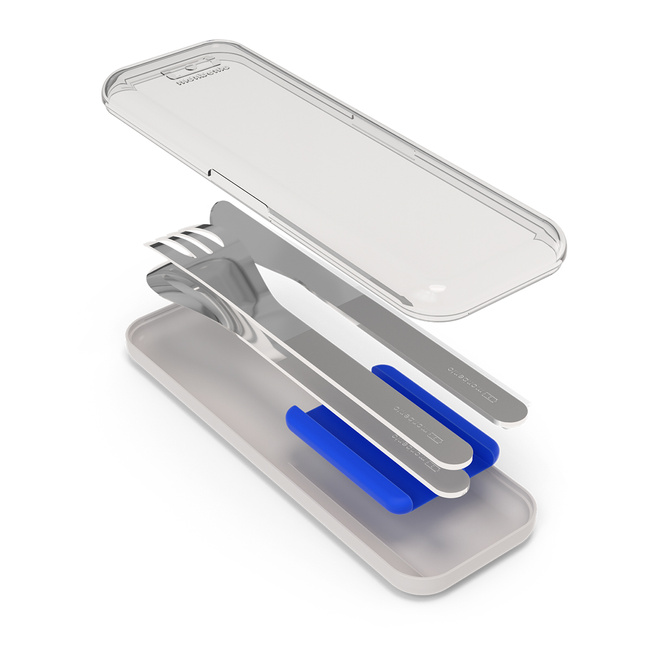 Monbento Slim Box Sztućce Na Wynos W Etui Blue