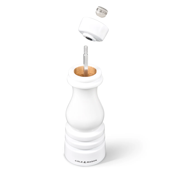Młynek do soli London biały połysk 18 cm - Cole&Mason