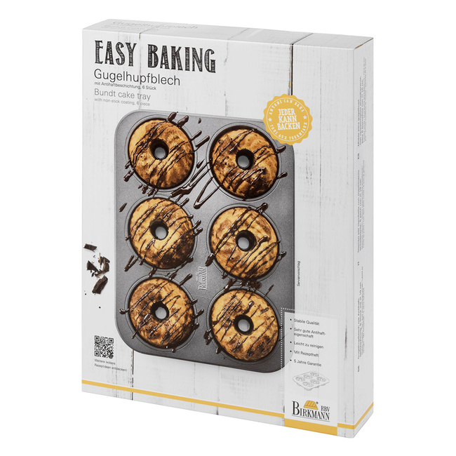Forma do mini babeczek Easy Baking - 6 ciastek - Birkmann
