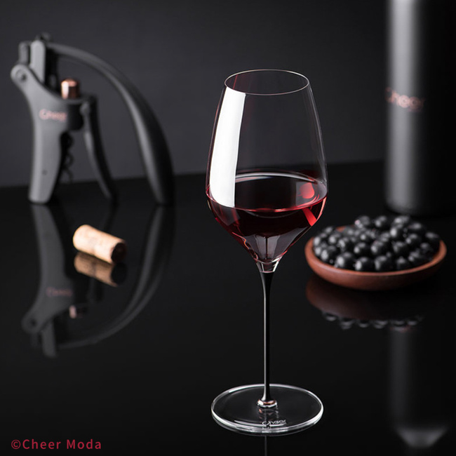 Kieliszek do wina Lava Premium czarno-brązowy - Cheer moda
