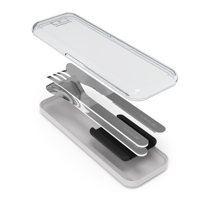 Monbento Sztućce Na Wynos W Etui Slim Box Black