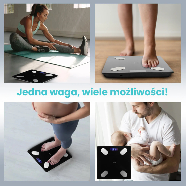 Extralink Smart Life | Waga łazienkowa | inteligentna plus