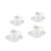 Filiżanki do espresso Alessi To MMI35SET1, zestaw 4 szt. ze spodkami