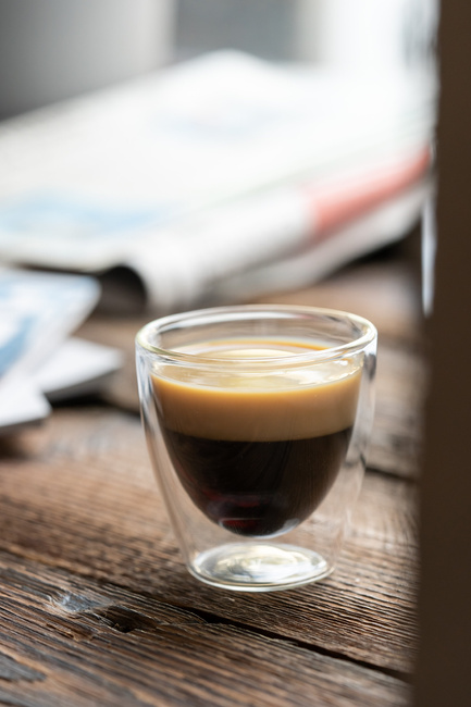 Filiżanki do espresso Amo 80 ml podwójna ścianka Vialli Design