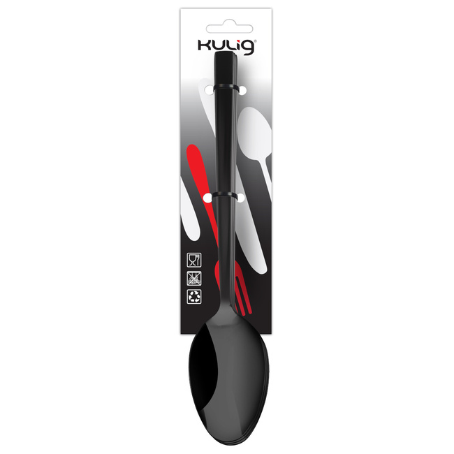 Łyżka obiadowa Piano Shiny Black 3 sztuki zawieszka 30855 - Kulig