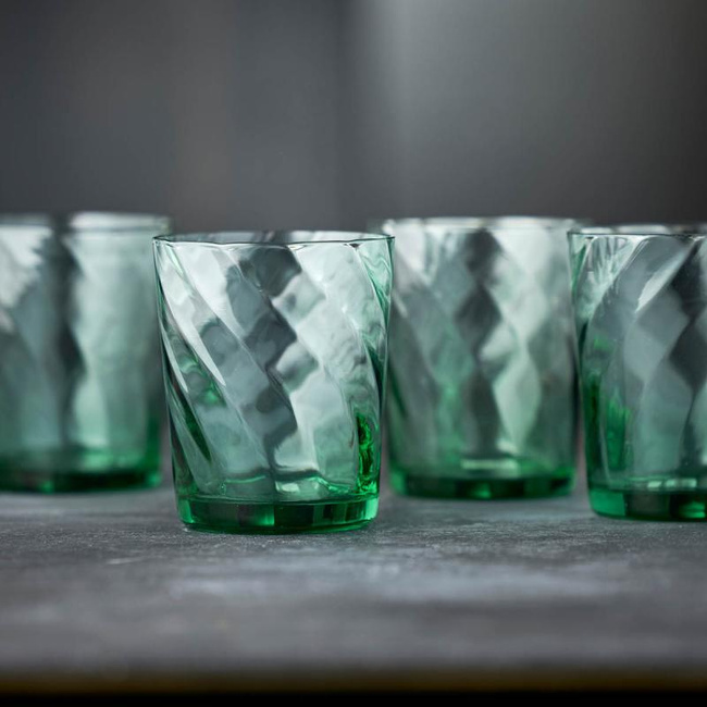 Szklanki do wody 4 szt. Vienna 300 ml zielone 30187 - Lyngby glas