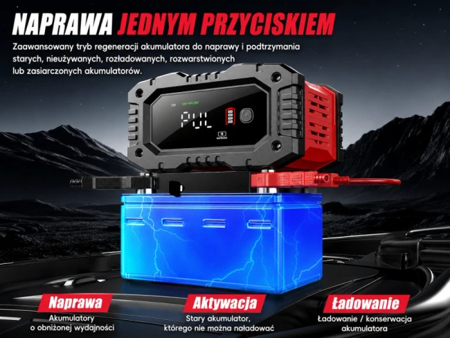 Prostownik samochodowy Extralink EX.98215 z trybem naprawy, 12 V i 24 V, 20 A