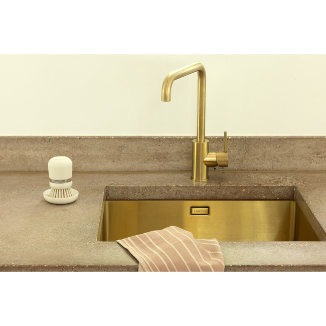 Szczotka do naczyń Brabantia SinkSide z dozownikiem i stojakiem, Soft Beige