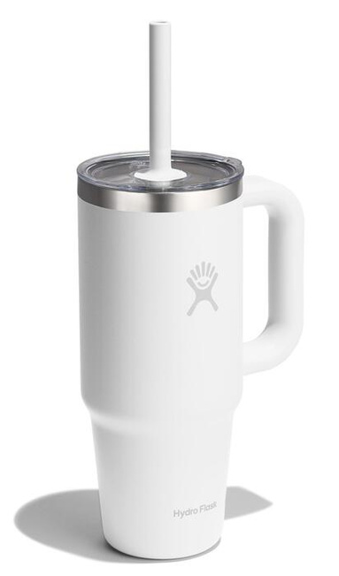 Kubek podróżny Hydro Flask Travel Tumbler 24 oz ze słomką, biały