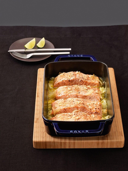 Cooking Prostokątny Półmisek Ceramiczny 4.5 Ltr, Niebieski - Staub