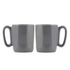 Dwa kubki ceramiczne z uszkiem 80 ml Fuori szare 29958 - Vialli Design