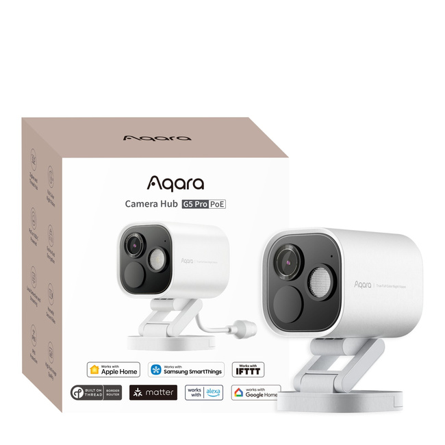 AQARA Camera Hub G5 Pro PoE 1520p Zigbee Kamera IP Monitoring CH-C03DW Biała