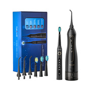 Szczoteczka soniczna FairyWill FW-507 z zestawem końcówek i irygatorem FW-5020E czarna