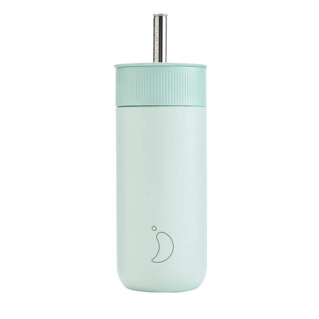 Termiczny kubek 2w1 ze słomką | 500ml | Miętowy series 2 - Chillys bottles