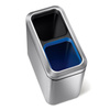 Kosz do segregacji Simplehuman Slim Open CW1470, 20 l (2 x 10 l), stal szczotkowana