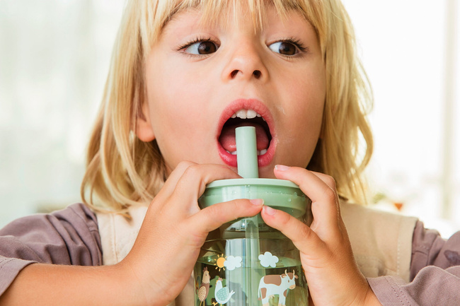 Szklanka Dziecięca Ze Słomką Mio 250Ml Little Farm - Mepal