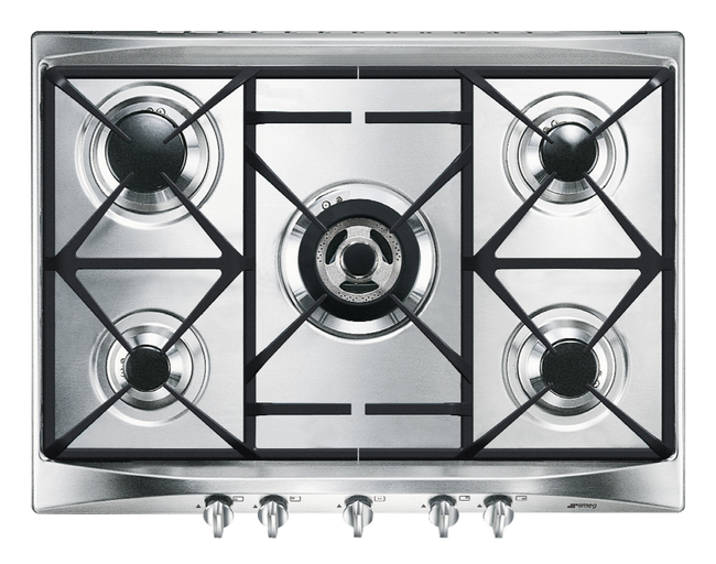 Smeg - Płyta gazowa, 70 cm, Selezione Selezione Sr275Xgh2 Stal nierdzewna.