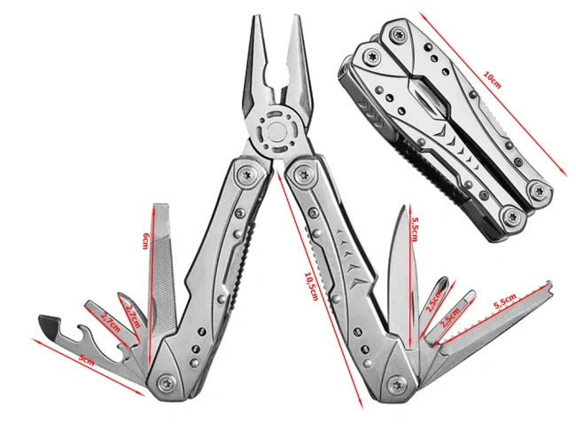 Multitool Extralink 23w1 ze stali nierdzewnej, srebrny, z etui