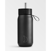 Termiczny kubek 2w1 ze słomką | 750ml | Czarny series 2 - Chillys bottles