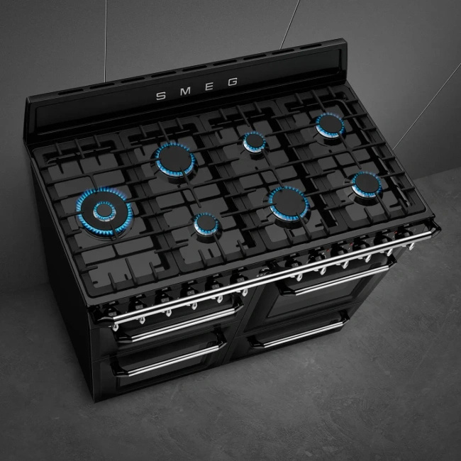 Smeg - Kuchnia Wolnost, 110cm, Victoria, Czarny Victoria TR4110BL1 Czarny