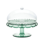 Patera na ciasto z kloszem Guzzini Vanity 30 cm, zielona matcha