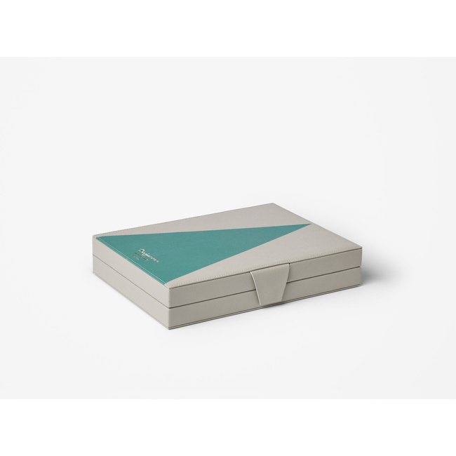 Gra planszowa Backgammon Reverra, szaro-zielona - Printworks