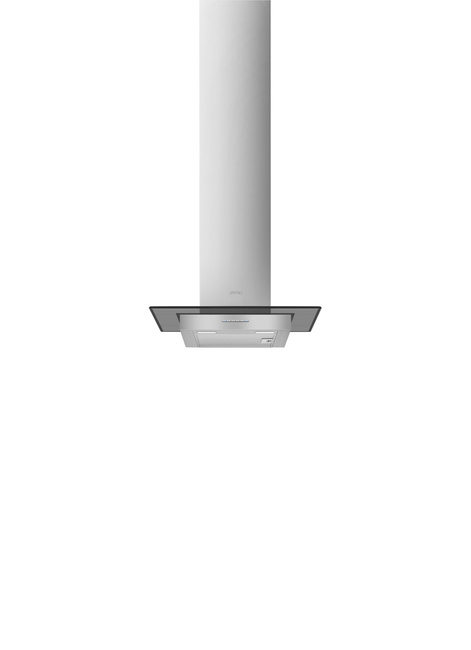 Okap przyścienny Smeg KBT600VE w kształcie litery T, 60 cm, stal i szkło