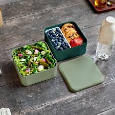 Lunchbox Bento Square Fr, Natural Green - Monbento