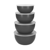 Kitchenaid Miski Kuchenne Z Pokrywkami 4 Szt. Charcoal Grey