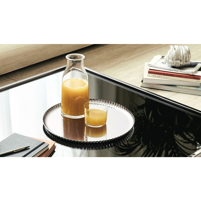 Okrągła taca ze stali nierdzewnej 31 cm Pleats - Alessi
