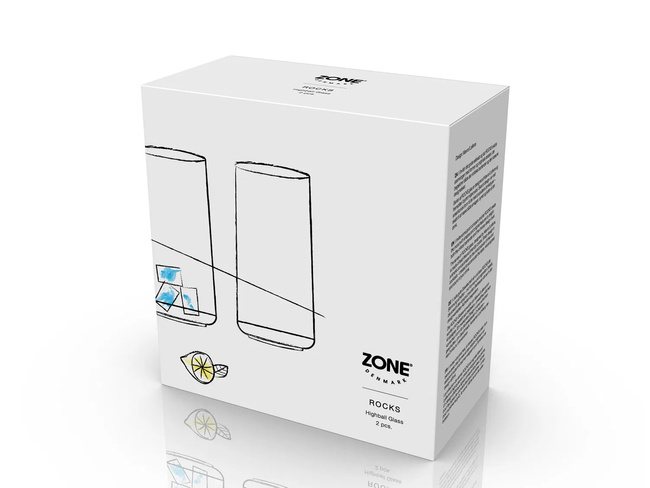 Szklanki wysokie Zone Denmark Rocks Highball 410 ml, 2 sztuki