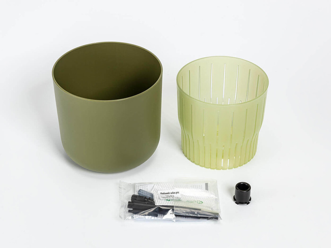 Plastia Tolita Air Donica Samonawadniająca Okrągła 16 Cm - Zielony