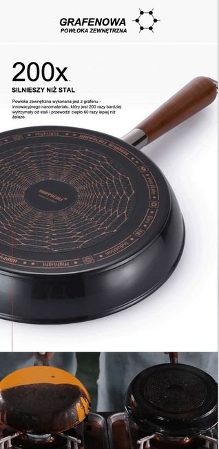 HAPPYCALL Crocodile Wok 28 cm z powłoką grafenową - Outlet