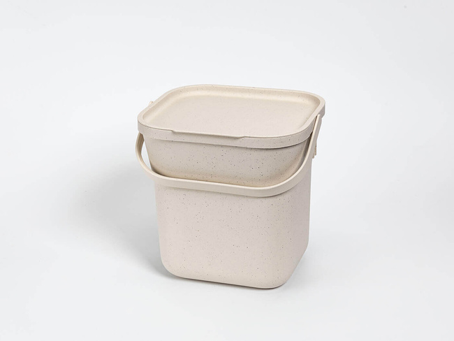 Plastia Kosz Na Bioodpady Z Wkładem 6 Ltr - Kremowy
