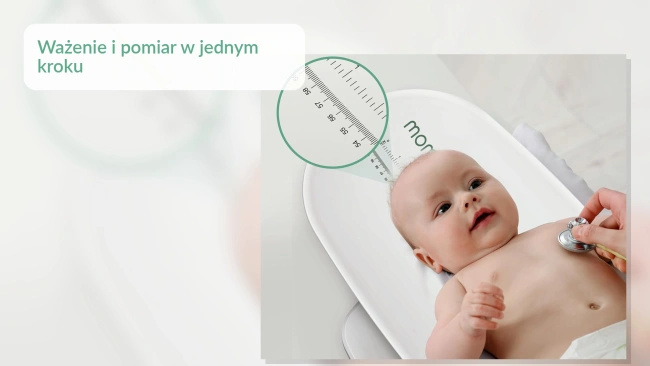 Waga niemowlęca Momcozy AZ01 z miarką wzrostu 60 cm, obciążenie do 150 kg