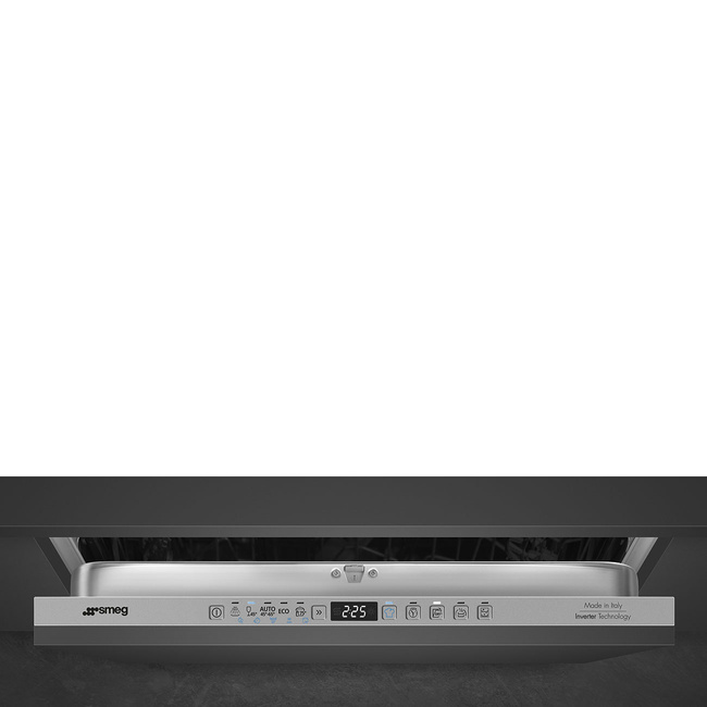 Smeg - Zmywarka do naczyń, 60 cm Universal ST323PT Srebrny (panel sterowania).