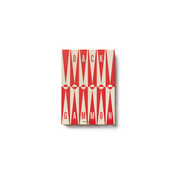 Backgammon Printworks Art of Backgammon, czerwono-kremowy, dla 2 graczy