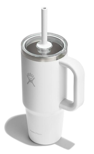 Kubek podróżny Hydro Flask Travel Tumbler 24 oz ze słomką, biały