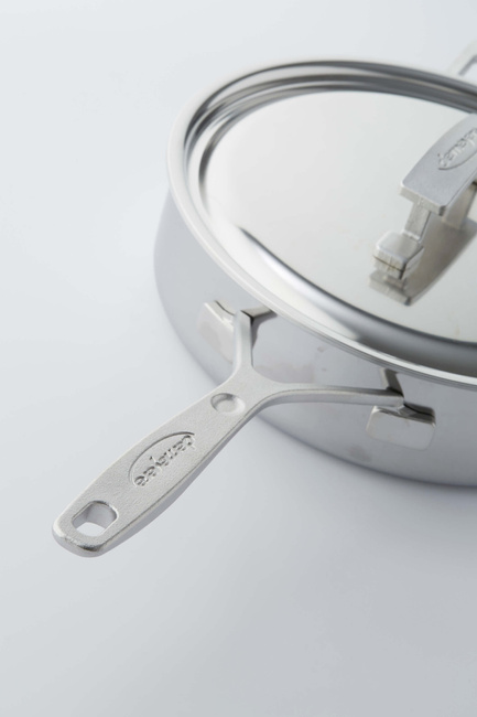 Demeyere Industry 5 Patelnia Głęboka 2h Z Pokrywką 24 Cm