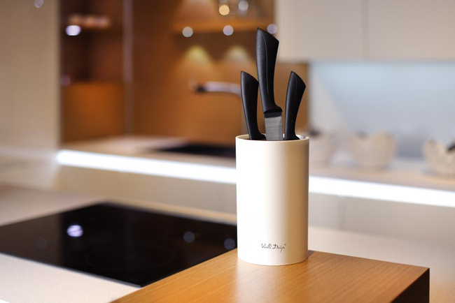 Stojak do noży Bianco Biały - Vialli Design