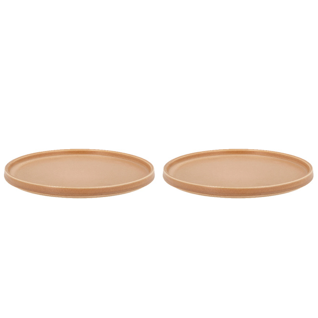 Talerze porcelanowe Villa Collection Fjord 21 cm, kremowe, 2 sztuki