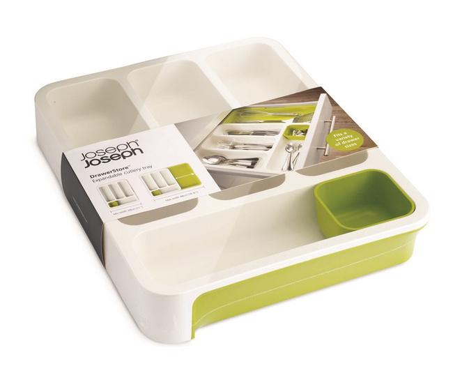 Organizer na sztućce Joseph Joseph DrawerStore, rozsuwany 28,3 do 48 cm, szary