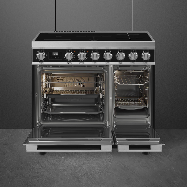 Smeg - Kuchnia wolnostojąca PORTOFINO - czarny