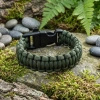 Bransoletka paracord Welde z gwizdkiem, wzór Green Camo, 22 cm