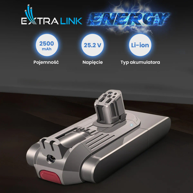 Extralink | Bateria, akumulator do odkurzacza, zamiennik dla Dyson V12 | 25.2v 2500mah