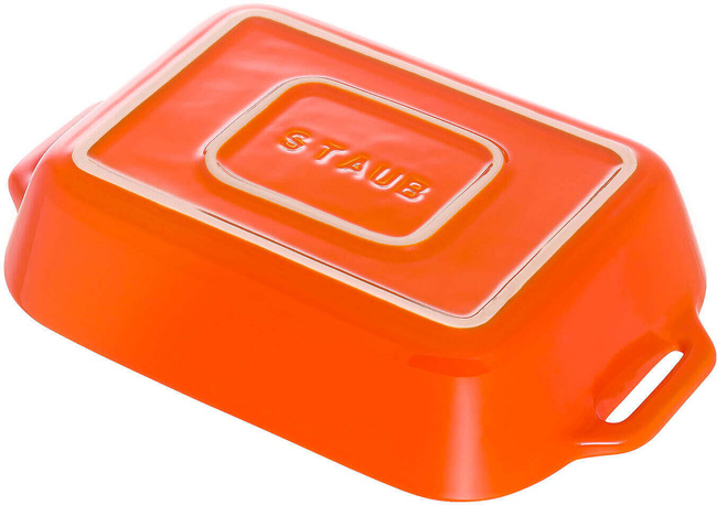 Staub Cooking Prostokątny półmisek ceramiczny 1.1 ltr, pomarańczowy