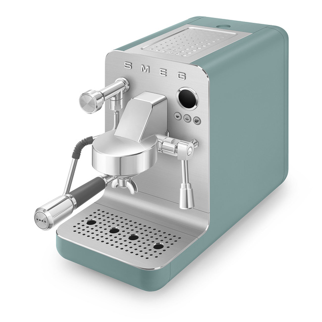 Smeg - Ekspres Do Kawy, Kolbowy Ekspresy Do Kawy, Kolbowe, Minipro Emc02Egmeu Szmaragdowy (Mat)