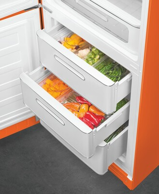 Smeg - Chłodziarko-zamrażarka FAB32LOR6 50'S RETRO STYLE - pomarańczowy