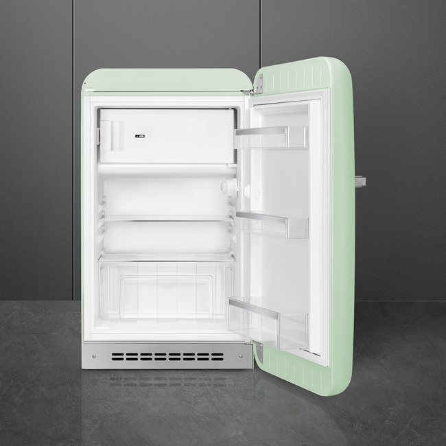 Smeg - Chłodziarko-Zamrażarka, Pastelowa Zieleń 50's Style Fab10Rpg6 Pastelowa Zieleń (Chromowany Uchwyt).