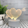 Extralink Home | Lampka nocna przebite serca 3D | Iluzja optyczna do sypialni USB